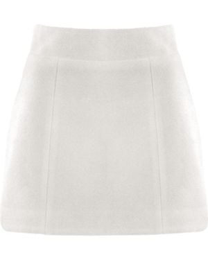 Vestiaire d'un Oiseau Libre Cashmere Mini Skirt - White