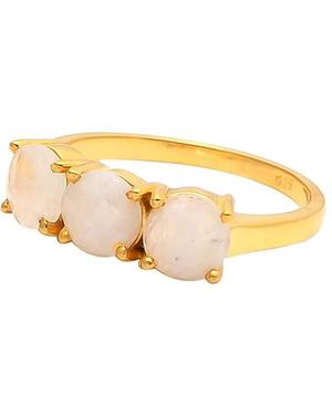 SOMYA LONDON Neutrals Lotty Ring Moonstone - Metallic