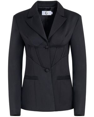 The Gt Atelier Corset Tailored Blazer - Black