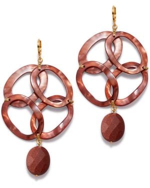 Jaredjamin Oriental Legend Lever Back Earrings - Orange