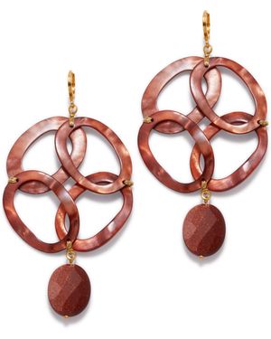 Jaredjamin Oriental Legend Lever Back Earrings - Orange