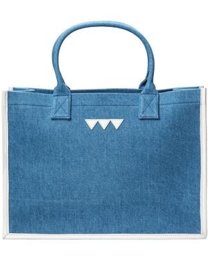 Get the Gallop Denim Large Tote With Details - Blue