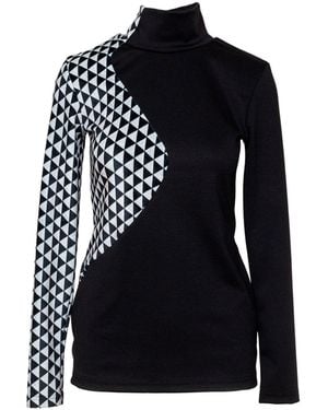 ARTISTA Chess Velvet Top - Black