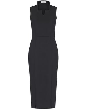 Celestine & Mae Collar Midi Dress - Blue