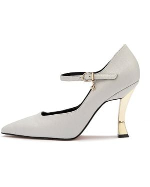 Ilvi Luus Floater Leather Pump - White