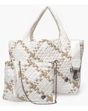 Prenelove London Large Woven Totes - White