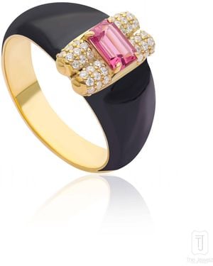 The Jewelz Twilight Rose' Tourmaline Ring - Blue