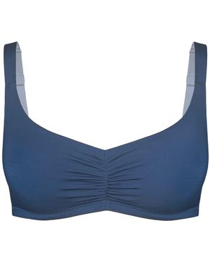 MONIQUE MORIN LINGERIE Caress Sweetheart Bralette Dark Denim - Blue