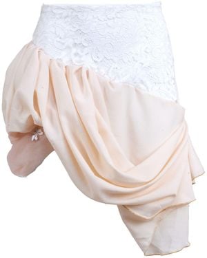 Natalia Petruch Ingrid Layered Skirt With Lace - Pink
