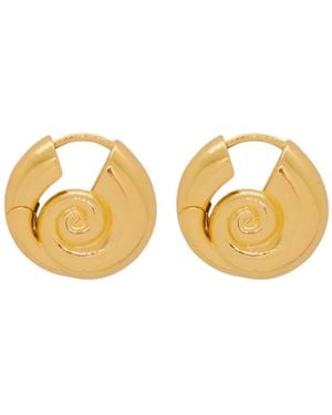 VALERIE CHIC Seashell Hoop Earrings 18K - Metallic