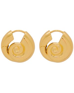 VALERIE CHIC Seashell Hoop Earrings 18K - Metallic