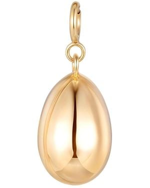 Larisa Beaumont Renaissance Charm – 14K Solid Egg Pendant - Metallic