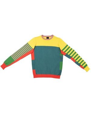 Lo Neel Céline Color-Bloc Striped Jumper - Yellow