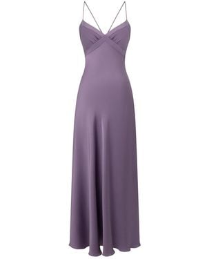Sanctumum Heliope Silk Slip Dress - Purple