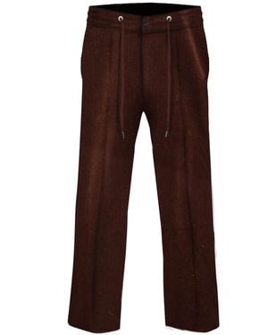DAVID WEJ Washington Drawstring Corduroy Trouser - Brown