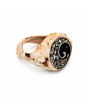 Bellus Domina Seashell Spiral Ring - Metallic