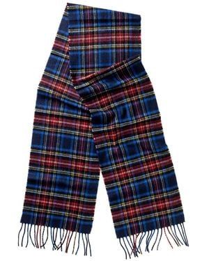 Kinalba Oban Stewart Cashmere Scarf - Blue