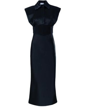 Vestiaire d'un Oiseau Libre Bias-Cut Corset Dress - Blue
