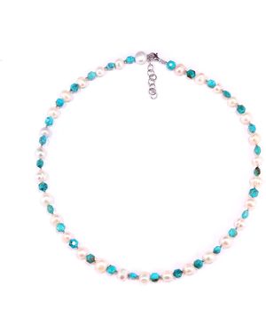 Mineralgems•Studio And Pearl Necklace Fail - Blue