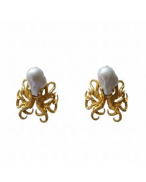 Silver & Elegant Co. Octo-Baroque Reverie Earrings - Metallic