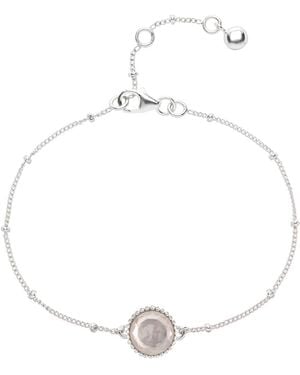 Auree Barcelona Silver October Birthstone Bracelet Rose Quartz - White