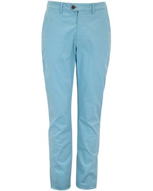 lords of harlech Jack Flat Front Pant - Blue