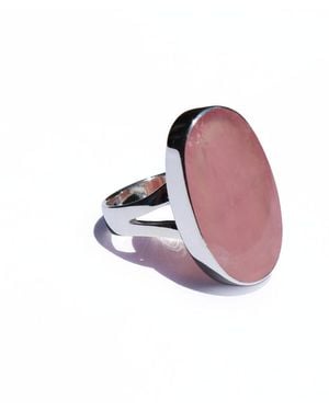 FV Jewellery La Stèle Rose Quartz Ring - Purple