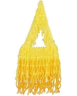 Tillie Beads Sunshine Fringe Bead Bag - Yellow
