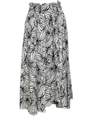 ARTISTA Neutrals Rosy A-Line Midi Skirt - Grey