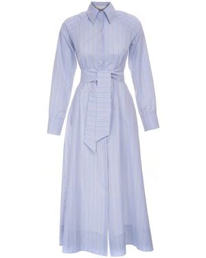 Sofia Tsereteli Striped Shirt Dress - Blue