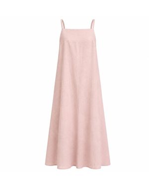 Idyllo Linen Slip Dress - Pink