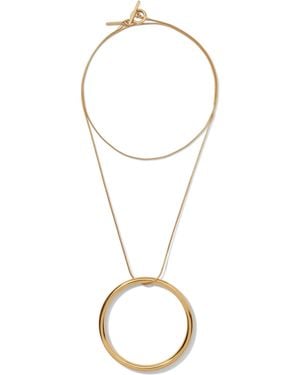Jaredjamin Heavenly Hoop Round Pendant Necklace - White