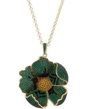 LÁTELITA London Poppy Pendant Necklace Emerald Cz - Green