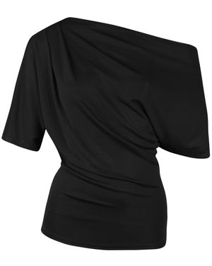 Me & Thee Only The Lonely Drop Shoulder Top - Black