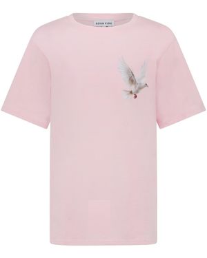 Sour Figs Flying Dove T-Shirt - Pink