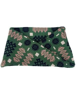 Mabli Carthen Cotton Neck Wrap - Green