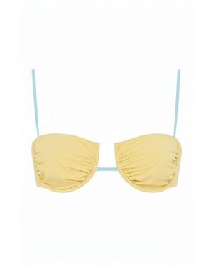Montce Sunshine Binded Simonette Bikini Top - Yellow