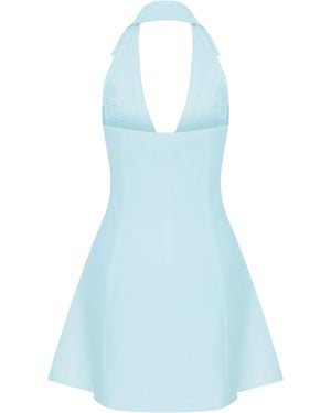 NAZLI CEREN Camille Crepe Dress - Blue