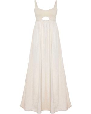 Pcfg Neutrals Daydreamers Strappy Maxi Dress With Knit Top - White