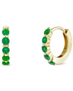 Dinny Hall Shuga Mini Tsavorite Huggie Hoops - Multicolor