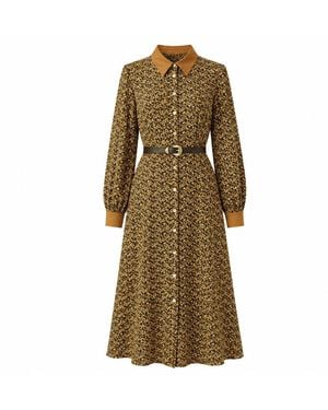 Exquise Antonia Midi Dress – Multi Color - Natural