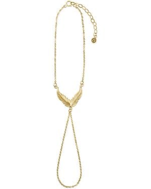 Sophie Simone Designs Hand Bracelet Feather - Metallic
