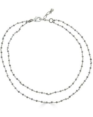 Loni Paul Jewelry Two Strand Delicate Labradorite Necklace - Metallic