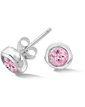 Dower & Hall Quartz Dewdrop Studs - Pink
