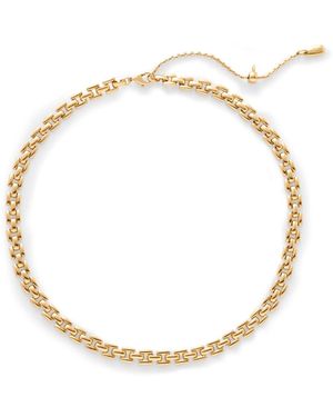 Retro Chic Rome Chain Necklace - Metallic