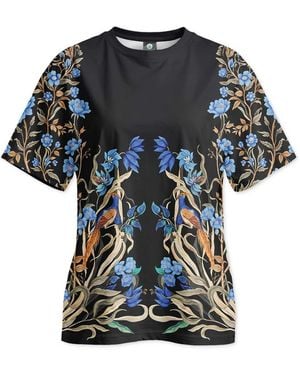 Aloha From Deer Mirror Oversize T-Shirt - Black