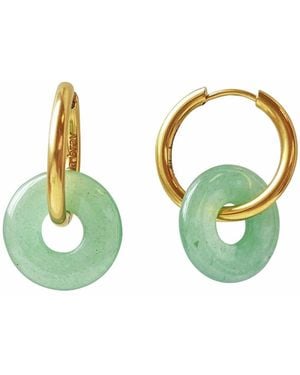 Smilla Brav Jade Donut Earrings - Green