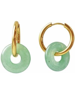Smilla Brav Jade Donut Earrings - Green