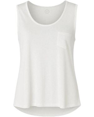 Conquista Sleeveless Tencel Tee - White