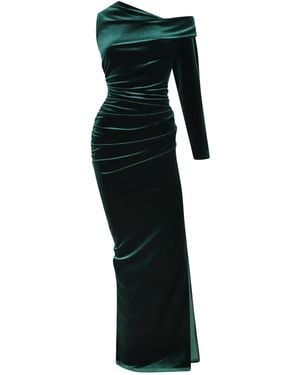 Me & Thee Murphy's Law Velvet Maxi Dress - Black